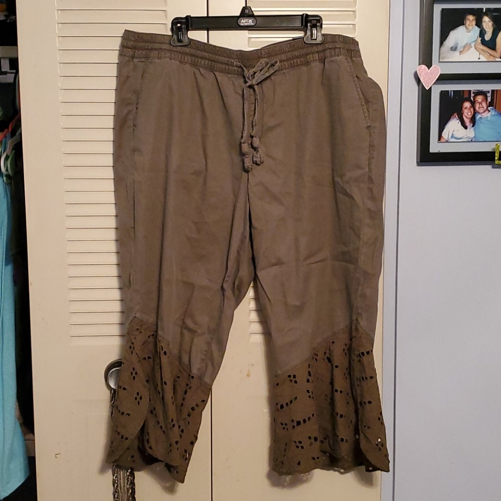 Olive green Bermuda shorts